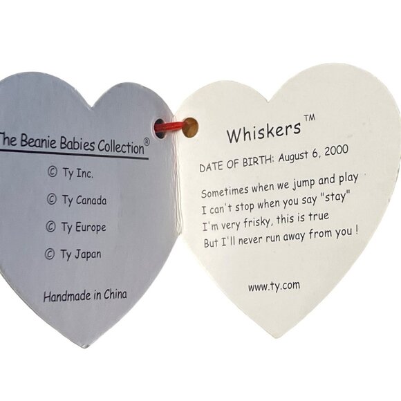 TY Beanie Baby  WHISKERS the Dog  6 Inch - Picture 6 of 9